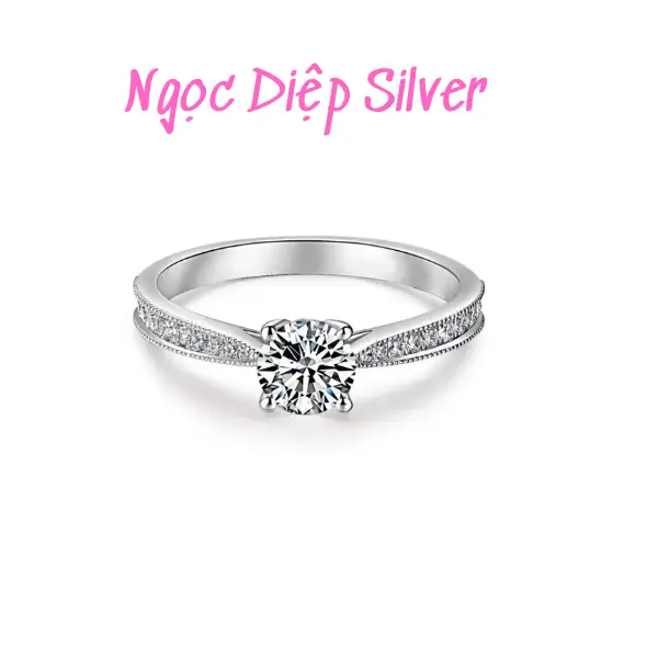 Nhẫn nữ thiết kế bốn chấu thanh lịch B8 5
