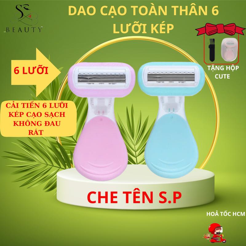 Dao cạo râu, lông mày lông mặt lưỡi dao cạo lông kép  giúp cạo sát và sạch chân lông có thể cạo lông vùng kín , cạo lông nách , tay chân , body êm không đau rát Nữ Cosmetic Mỹ Phẩm Women Trang Điểm