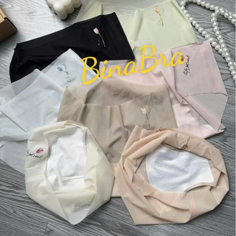 (Sét 10) Quần Lót Su Tàng Hình Hoa Tulip Không Viền, Cạp Cao,Mỏng Nhẹ, Kháng Khuẩn Nữ Quần Lót Women 7