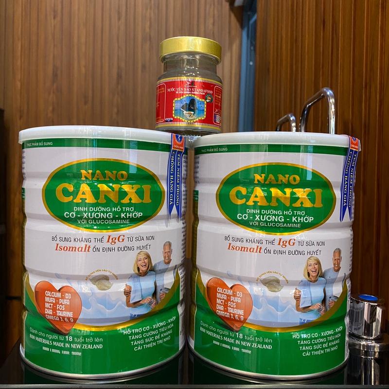 [Combo 2 Lon Tặng Yến hủ] Sữa Cơ Xương Khớp Canxi Nano 900gr yensao