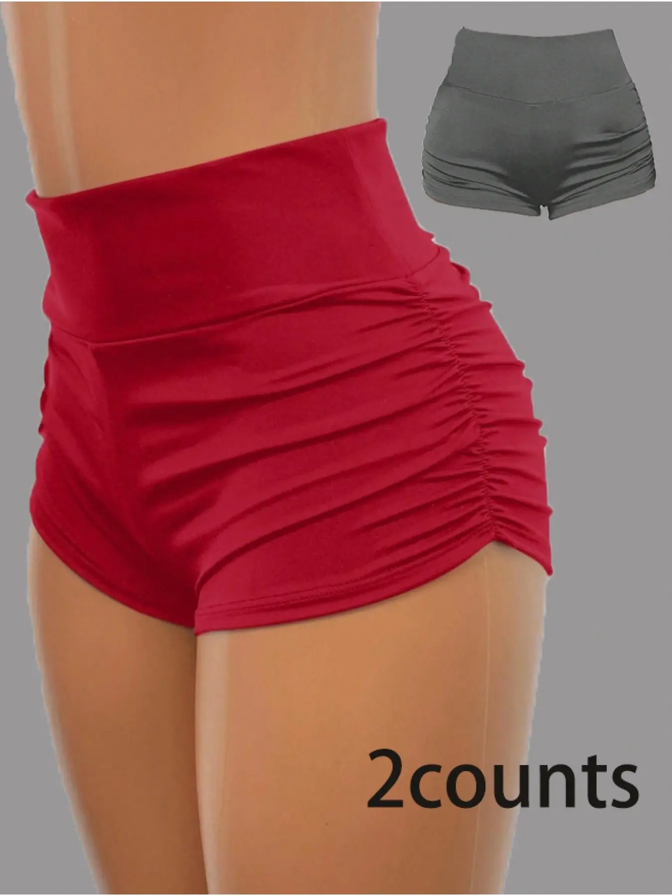 Women's Solid Color High Waist Shorts, Casual Comfy Breathable Skinny Shorts for Daily Wear, Ladies Bottoms for All Seasons
