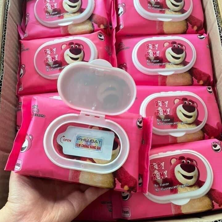 Combo 10 gói khăn ướt Gấu Dây tự nhiên không mùi, dưỡng da tốt, giảm giá cuối tuần - Voi baby  cotton khanu otchobe 2