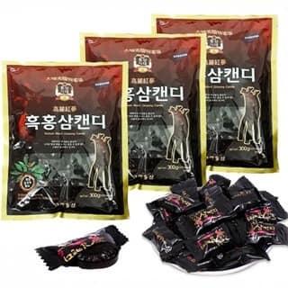   COMBO 3 GÓI  Kẹo Hắc Sâm Hàn Quốc Vitamin 300G Kẹo Ngậm Thơm Miệng Kẹo Sâm Hàn Quốc 