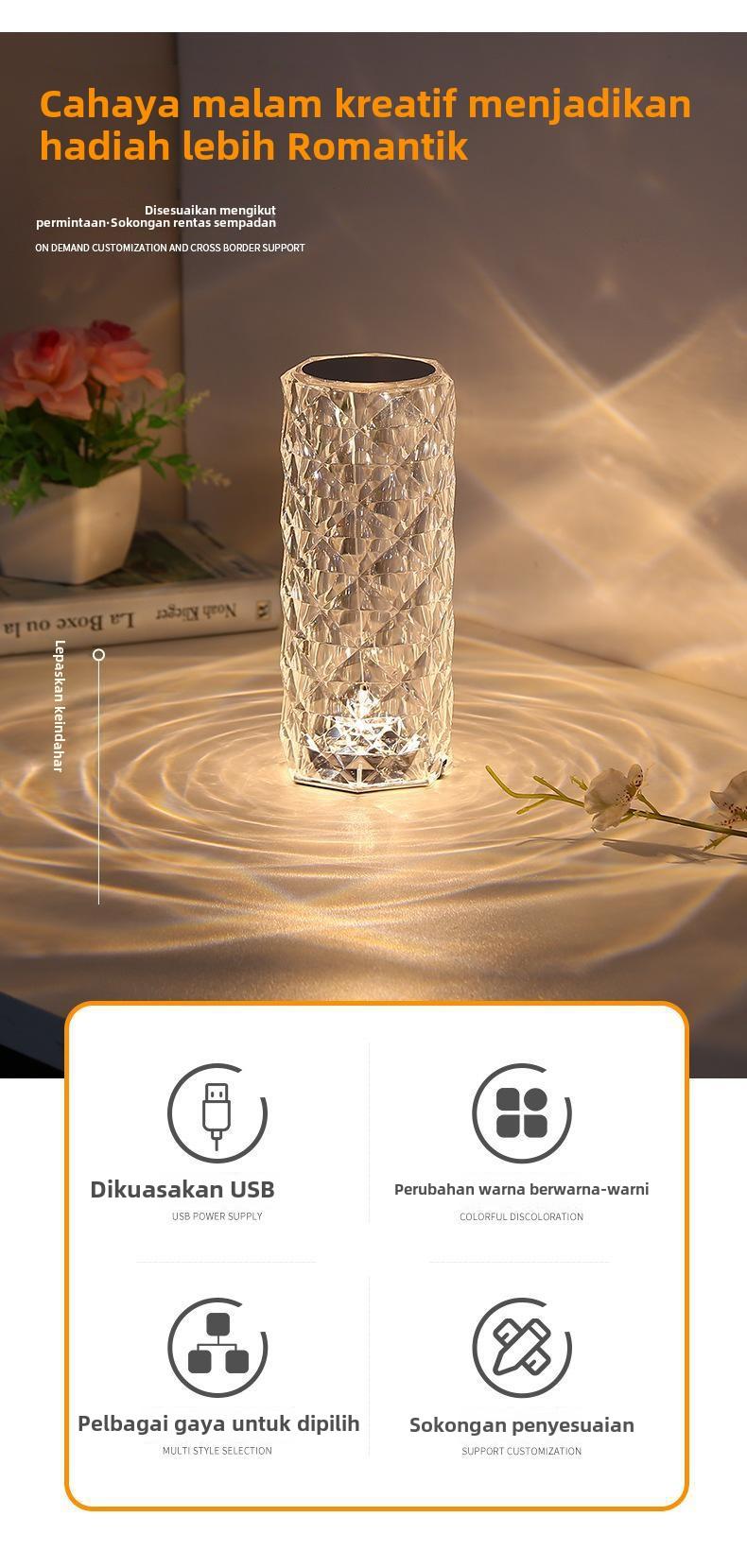 Product Introduction of Luxury Night lights with new rose atmosphere lights 0