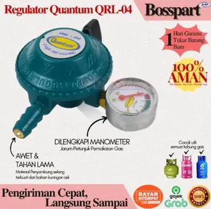 QUANTUM Regulator Gas LPG QRL-03 / QRL-04Plus / QRL-14 / Regulator Tekanan Rendah dengan Meteran