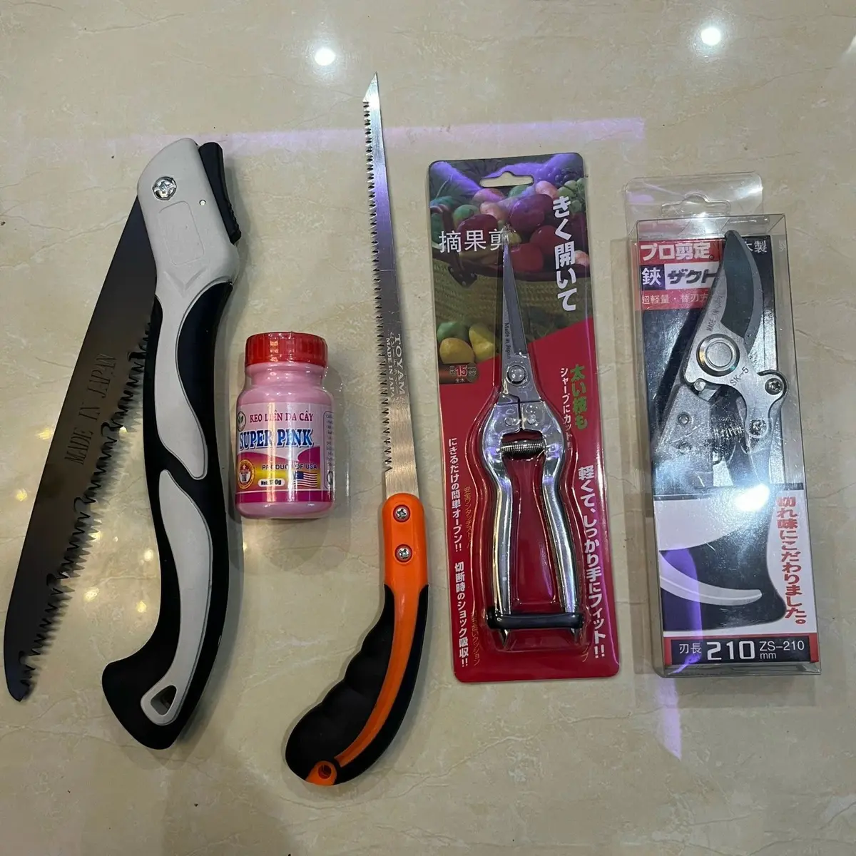 Combo 4 món dụng cụ làm vườn tặng kèm 1 lọ keo liền da cây