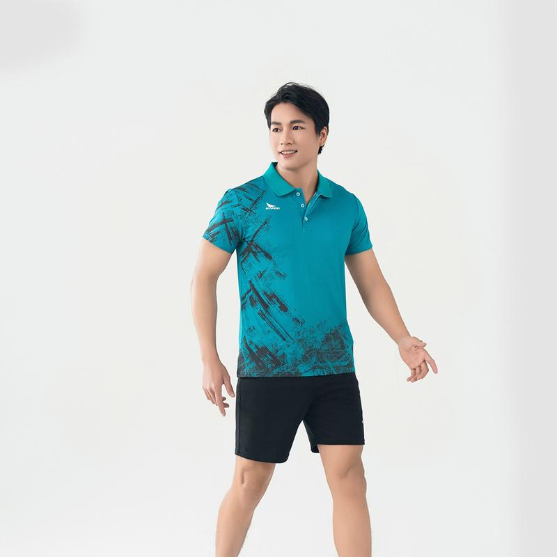 Áo Thể Thao Cầu Lông Nam Ikando Lucky Cổ Trụ, Vải Thun Lạnh Cao Cấp, Co Giãn, Thoáng Khí - Nhiều màu Top Sport 4