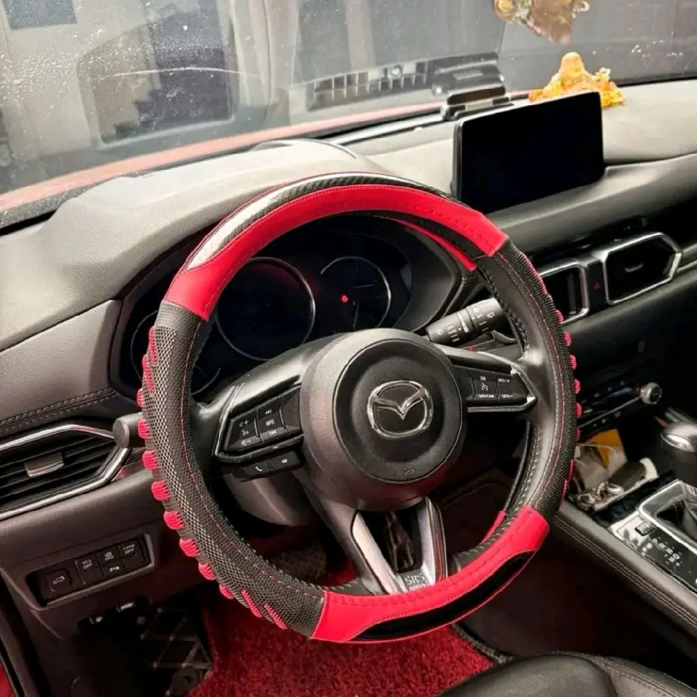 bọc vô lăng vân carbon có gai silicon trống chơn đủ kích cỡ cho ô tô.xe tải.xe khách