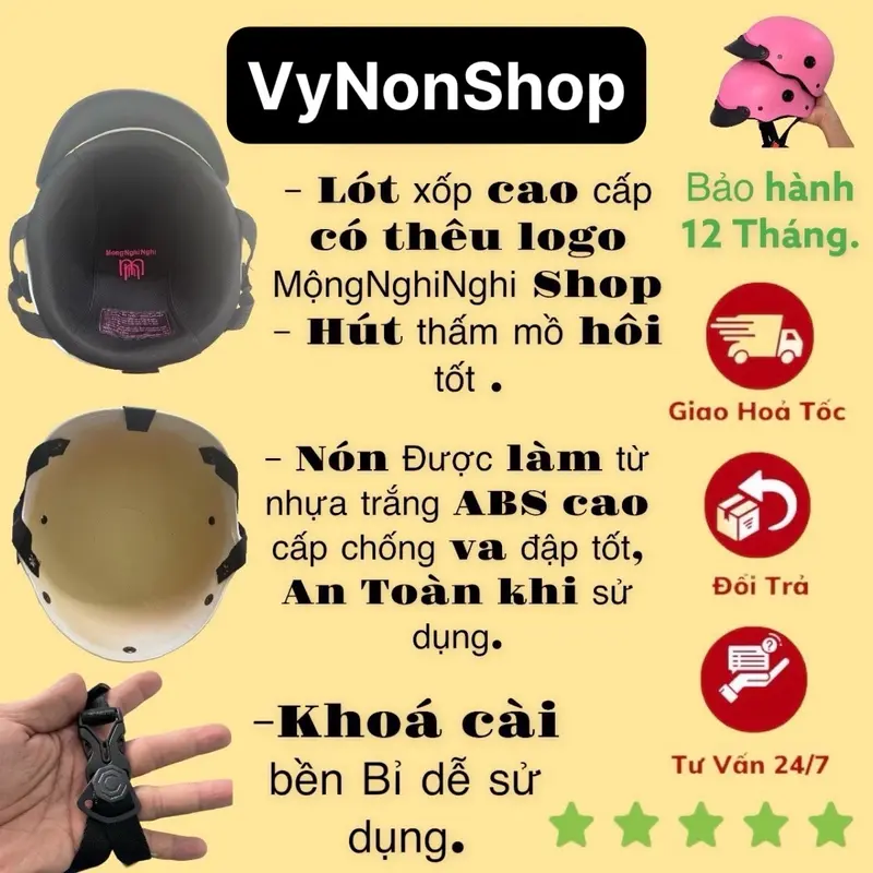 Mũ Bảo Hiểm Biển Trắng Doremon Cao Cấp - Bảo Hành 12 Tháng Helmet Cao Su Phụ Kiện 1