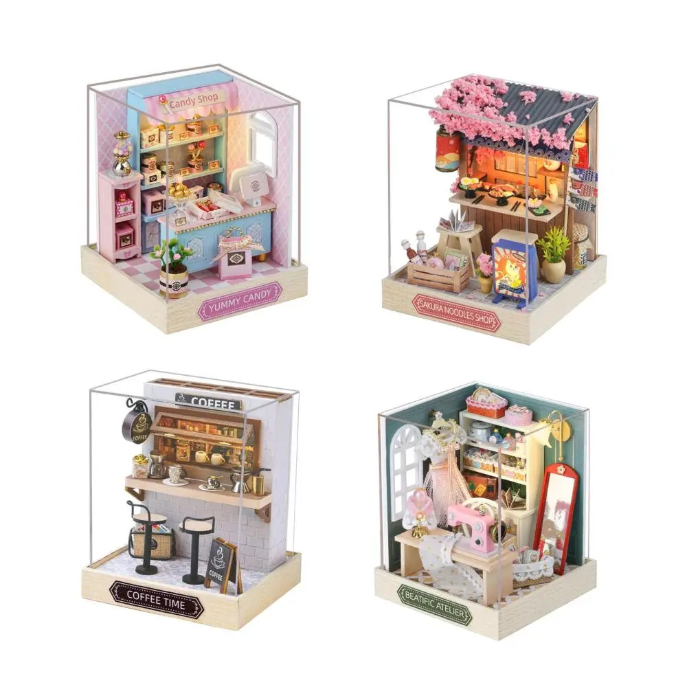 Miniature Dolls House Kits Wood Doll House Model for Adults Birthday Gift