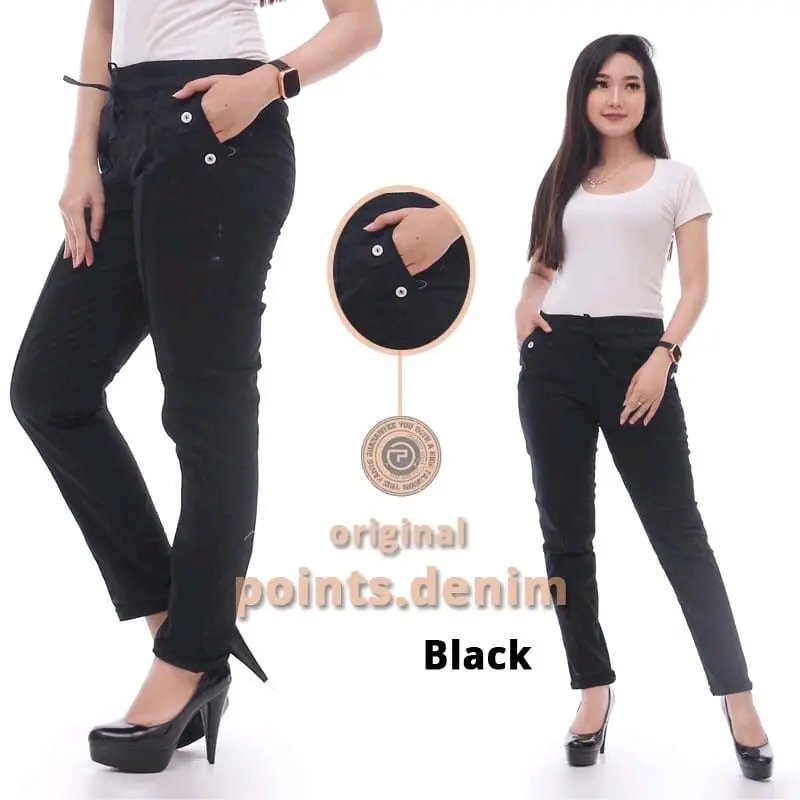 baggy pants combed diamod import kain tebal dan melar 3