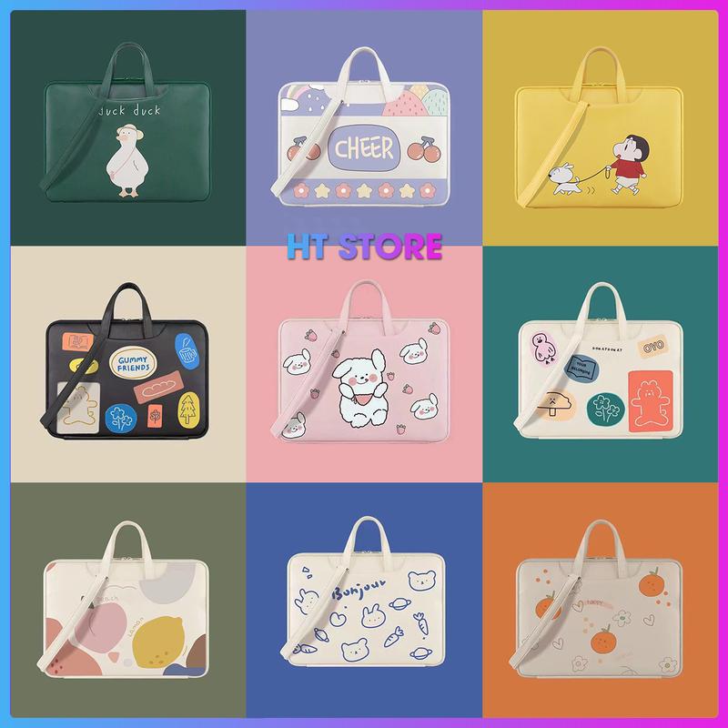 Túi xách đựng Laptop Macbook da PU cao cấp chống nước 13.3 inch 14 inch 15.6 inch - Túi chống sốc Laptop có quai đeo