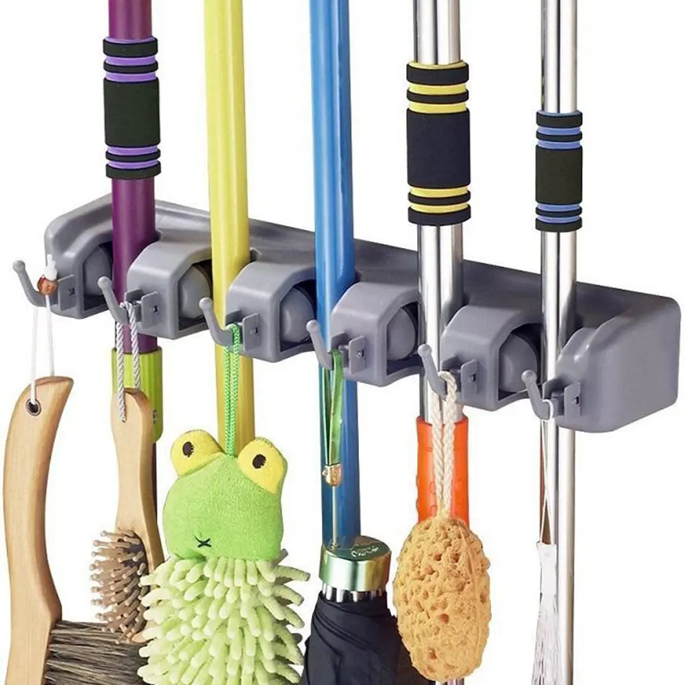 KALNO Gantungan Sapu Dan Kain Pel 5 SLOT - Broom Holder And Mop