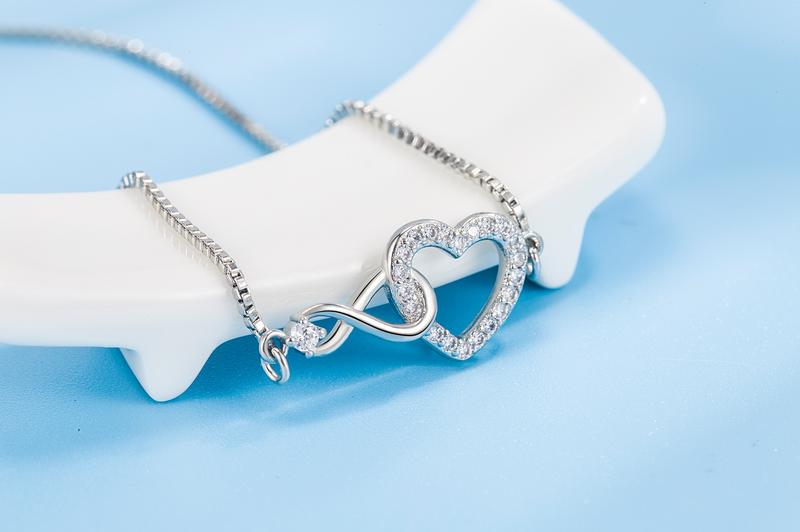 Product Introduction of Infinite Love Bracelet New Creative Love Bracelet Female Zircon Element Temperament Bracelet  Personalized Push-pull Light Bead Hand 20