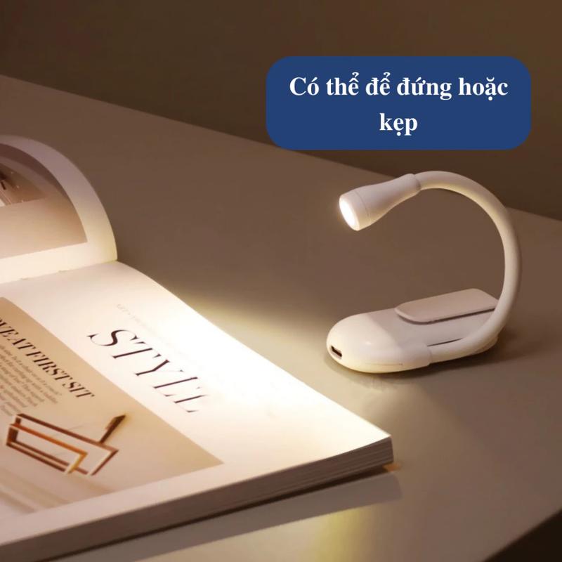 【HCM/24H Đèn ngủ Mini LED Sách có thể điều chỉnh Clip 360 Đèn bảo vệ mắt Flip Study có thể sạc lại 3 màu để đọc sách Usb Phụ Kiện