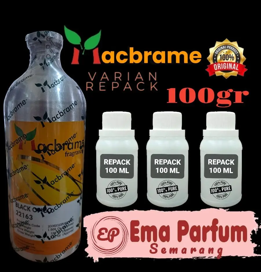(100 GRAM) PARFUM VARIAN REPACK 100GRAM BY MACBRAME ORIGINAL PARFUM MURNI100% BIBIT