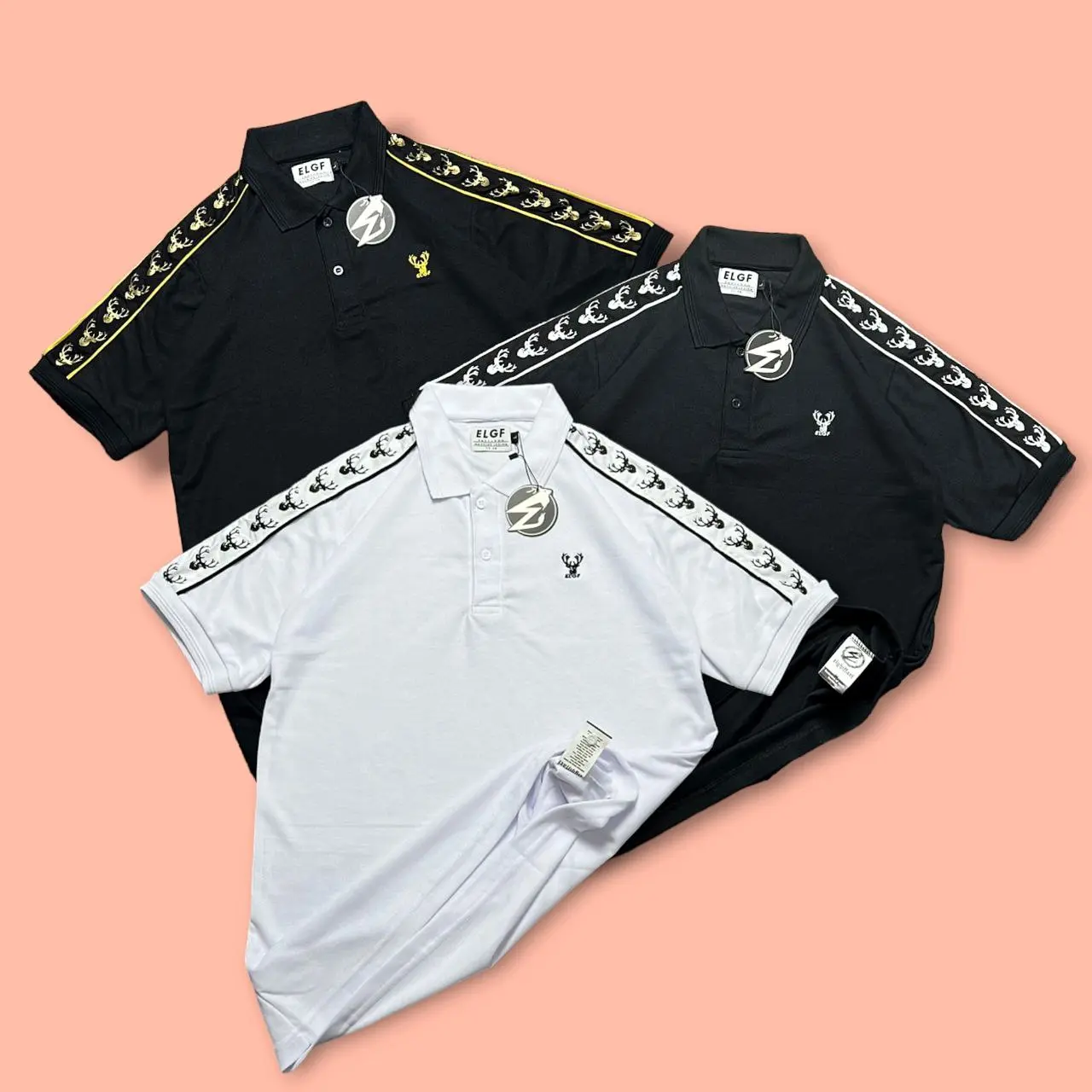 Polo Shirt Tapped Elghiffari - Baju Kerah Kaos Wangki Polo Shirt Casual Pria Wanita ELGF Tapped Logo Premium Distro Qality Full Tag Unisex