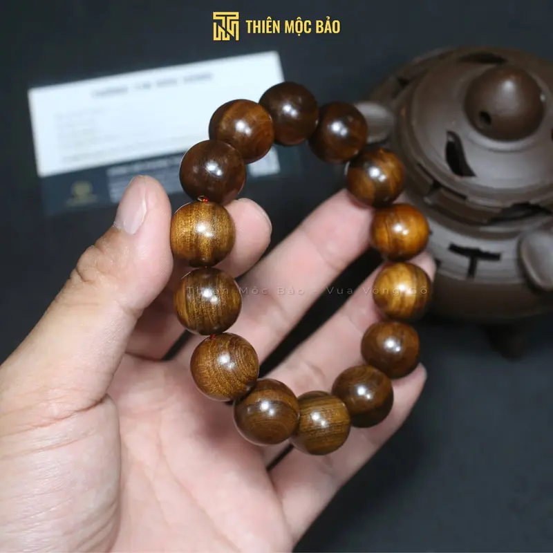 Vòng tay gỗ Bách xanh để mộc thơm tự nhiên đủ cỡ cho Nam và Nữ 8/10/12/14/16/18/20mm - Phụ kiện đeo tay | Thiên Mộc Bảo 5