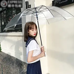 Payung Hujan Jumbo Transparan Style Korea Jepang Polos Full Warna Warni Lengkap Payung Lipat Bening Cantik Rainbow Umbrella Fashionable Candy Color Termurah Tongkat Macaron Kuat Tahan Lama Tidak Mudah Menyerap Rembes