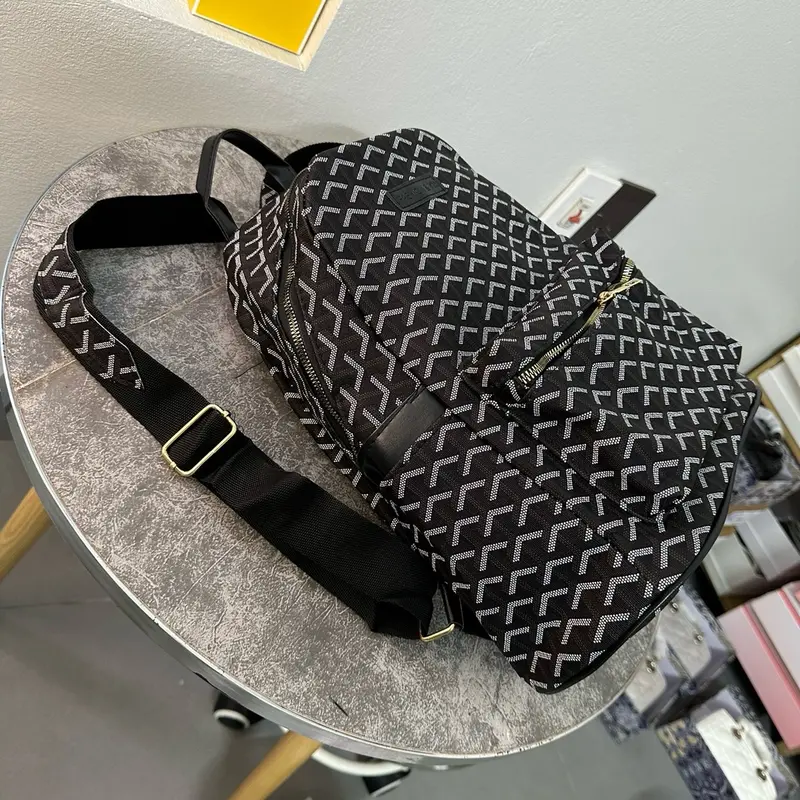 Balo thời trang nam nữ đi học màu đen size 32x40x15 Đeo Vai Backpack Da 1