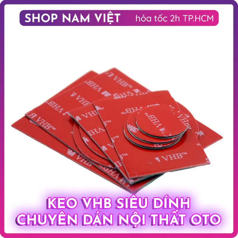 Miếng Dán VHB Xám Siêu Dính Dán Camera Hành Trình, Phụ Kiện Oto 0