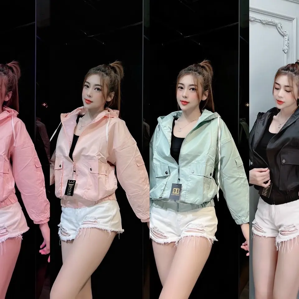 Áo khoác dù nữ 2 lớp có túi trong Jacket Women Top