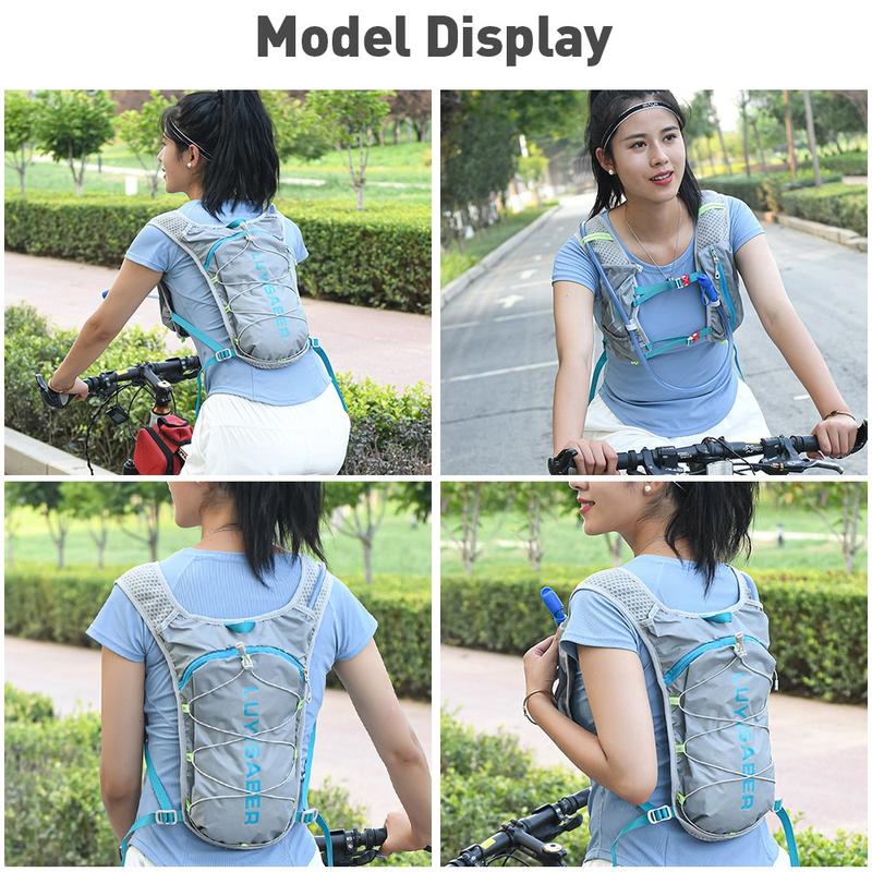 Túi Chứa Nước Xe Đạp, Newboler, Nhẹ (140g), Thoáng Khí, Thích Hợp Cho Các Hoạt Động Ngoài Trời, Ba Lô Đạp Xe, Vòng Chạy Marathon, Chạy Bộ, Đi Bộ Đường Dài Và Chạy Bộ, Áo Vest Chứa Nước, Với Bàng Bàng Nước 2L 8