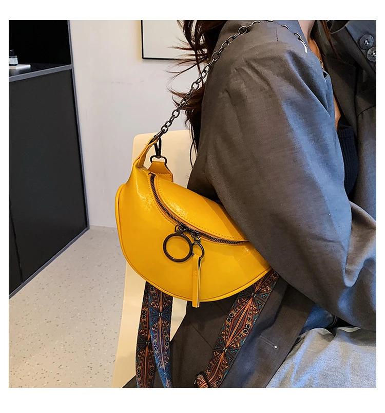 Product Introduction of Fashion saddle waist bag fanny pack luxury leather female belt bags chain handbag purse women retro shoulder crossbody chest bag 28