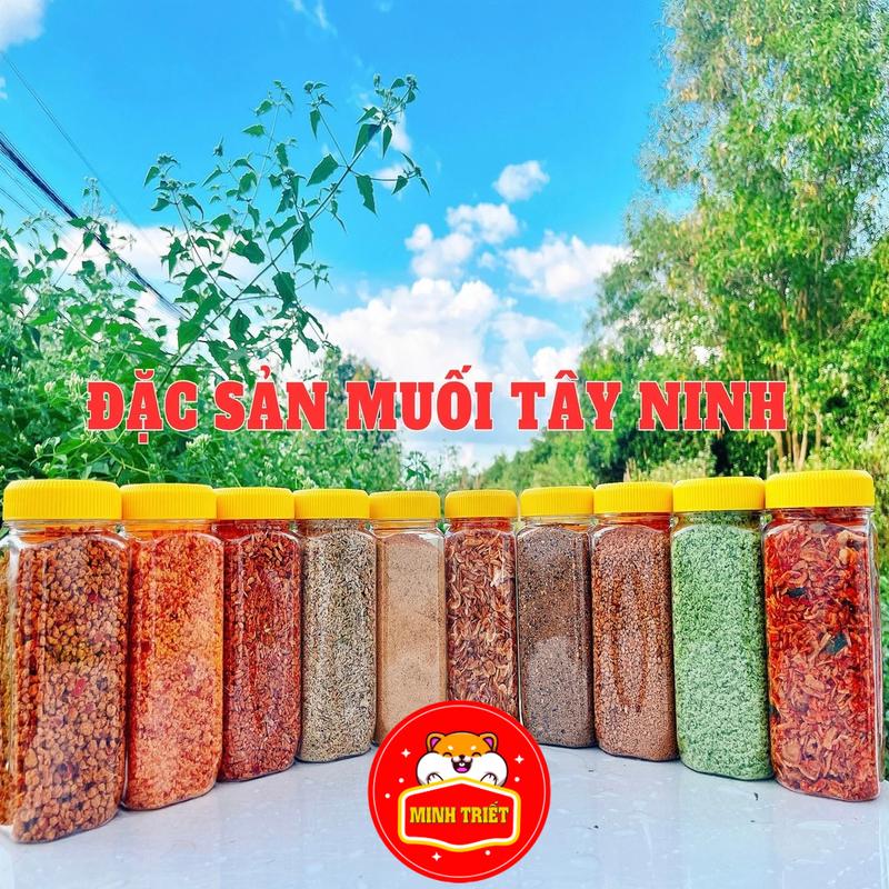 Muối tôm tây ninh 10 loại gồm muối sặc muối ớt muối tiêu muối sả muối tôm hột Gia Vị Cay