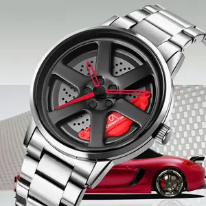 Cristiano Aillen Jam Tangan Pria Skeleton 5595 Rantai Stainless Steel Water Resistant 3 ATM