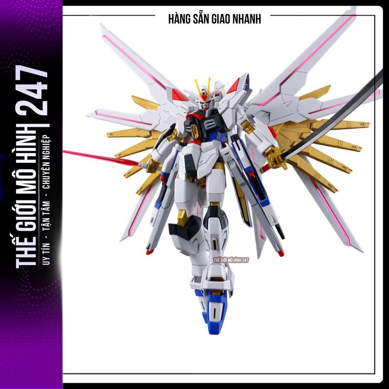 Tặng đế + Decal nước Mô Hình Lắp Ráp HG 250 Mighty Strike Freedom Fighter