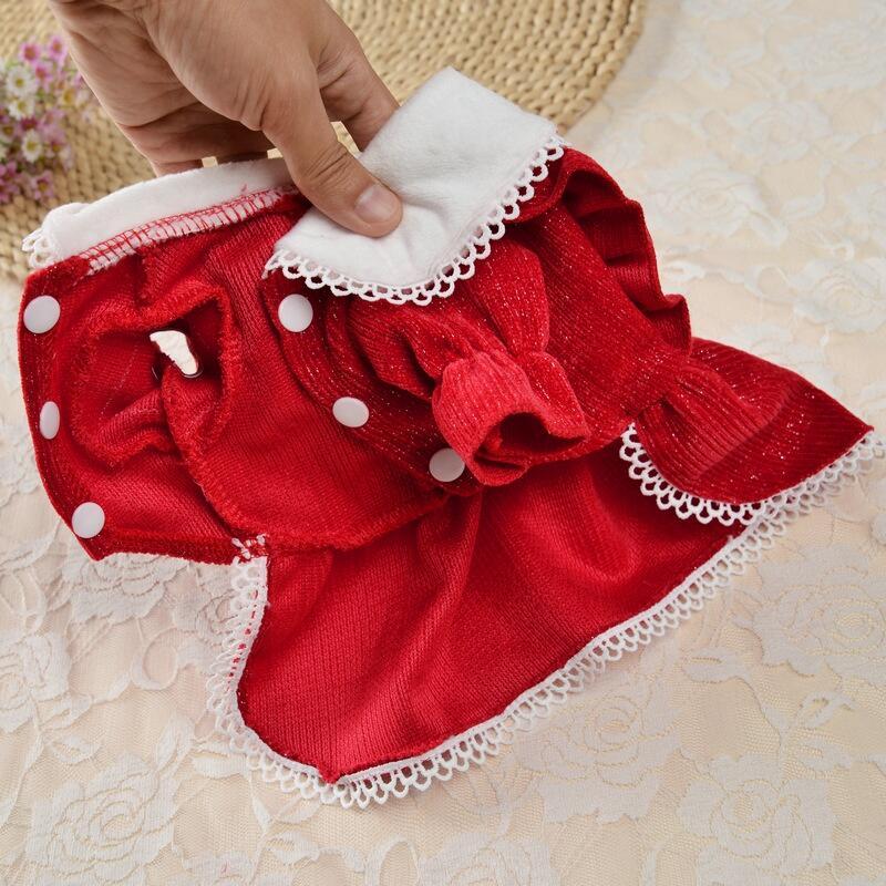 Đầm Cài Cúc Ngọc Trai, Thời Trang, Phù Hợp Cho Bé Chó 2