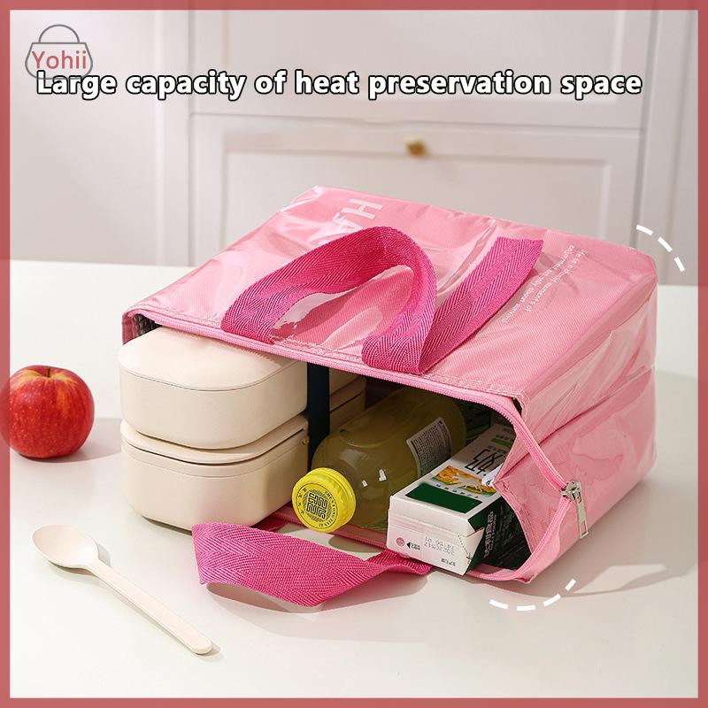 Product Introduction of Túi Ăn Trưa Cách Nhiệt, Chất Liệu PU, Không Thấm Nước, Thời Trang, Cách Nhiệt, Gói Bento, Chất Liệu Giấy Bạc Nhôm, Thích Hợp Để Cắm Trại Và Dã Ngoại, Túi Xách Túi Ăn Trưa Bento 17