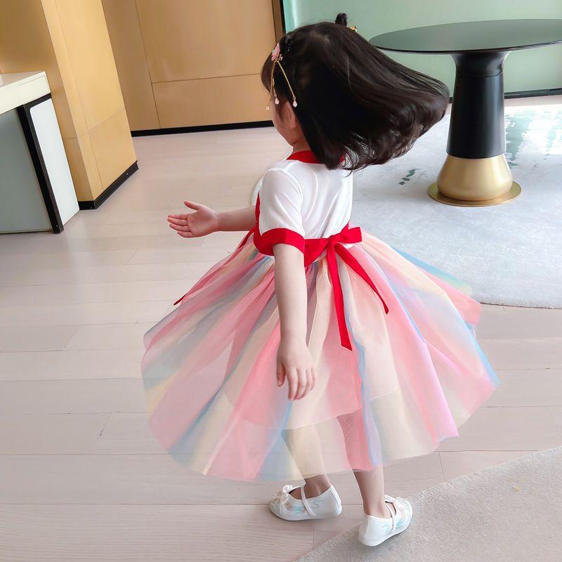 Product Introduction of Hanfu Girl's Thin Dress Tang Suit Summer Chinese Style Baby Children's Clothing 21