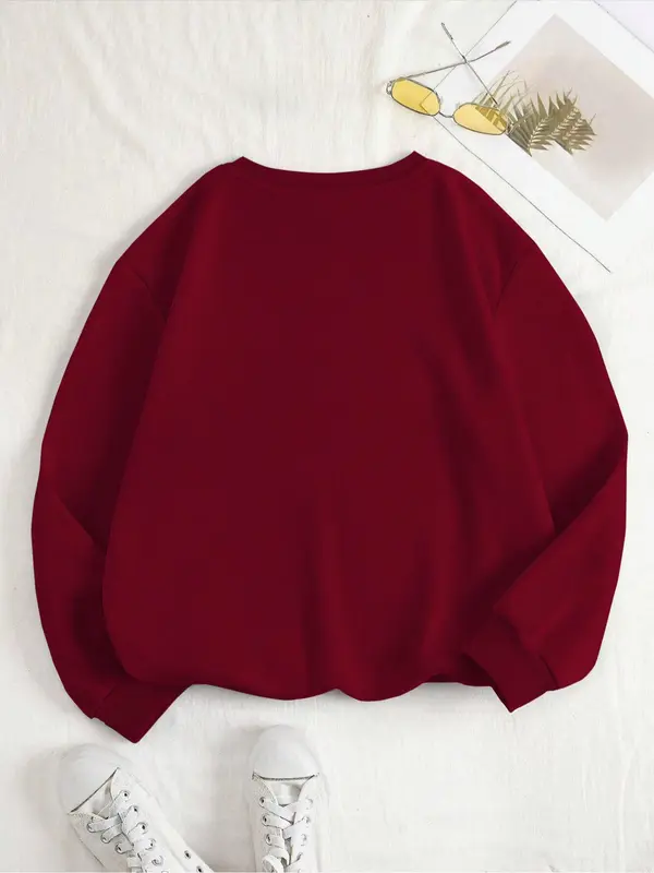 Women's "Made in the 70's" Round Neck Graphic Sweatshirt, Fashion Casual Crew Neck Long Sleeve Pullover for Daily Outdoor Wear, Women's Clothes for Fall & Winter 7