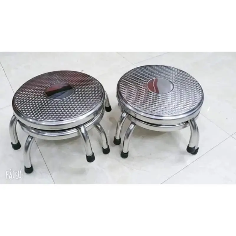 COMBO 3 ghế inox thấp đa năng,ghế ngồi xổm nhặt rau tiện lợi chắc chắn