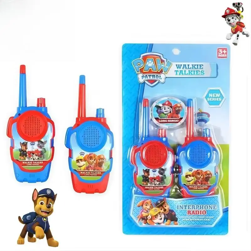 PAW Patrols Toy Talkies Set Children Walkie Cartoon Kids Radio Interphone Parent-child Toys Outdoor Phone Game Gift
