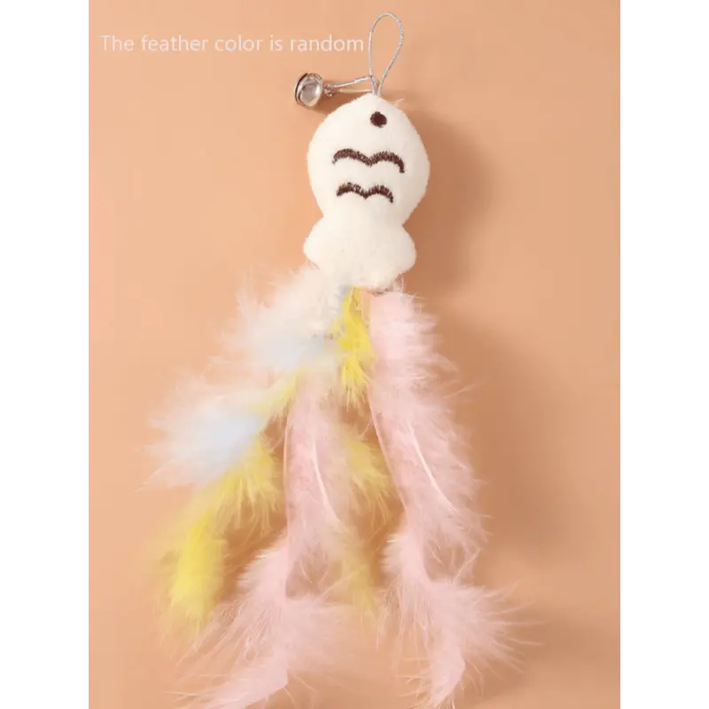 Funny  Teasing Stick With Cute Hanging Fish -  Cartoon Design, No Electricity, Attracts  To Play, Promotes Exercise And Intelligence. flappy  bird    toy soft  paws soft  paws   toys  indoor       toy interactive cat puppy nerf dog coco pup 6