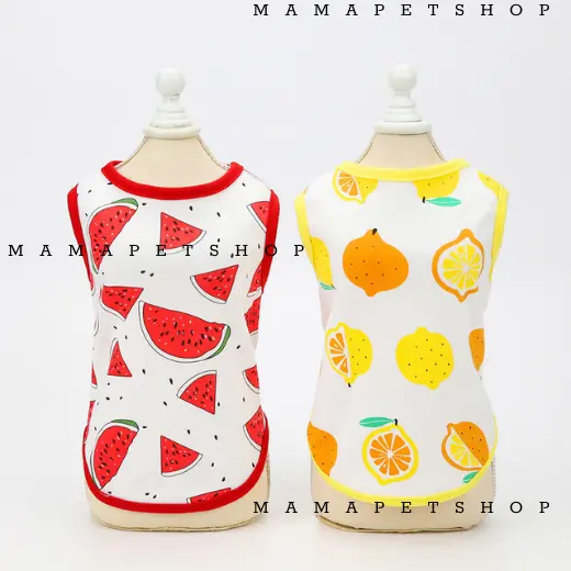 Áo Thun Hoạ Tiết Trái Cây Mùa Hè Cho Thú Cưng, Áo Ba Lỗ Thoáng Mát Cho Chó Mèo - Mamapetshop S Multicoloured 2