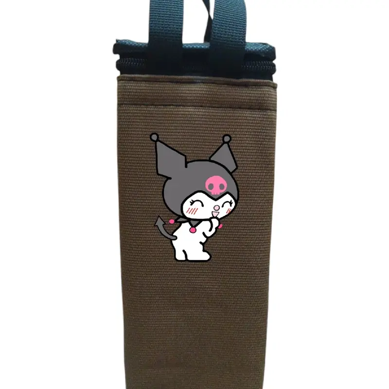Túi đựng bình kuromi đuôi xám 1200ml có lớp cách nhiệt ngang 10cm x cao 25cm x rộng 10cm M14 5