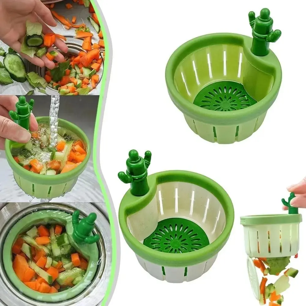 Cactus sink filter basket home kitchen creative drain basket sink residue anti-blocking anti-odor anti-insect filter