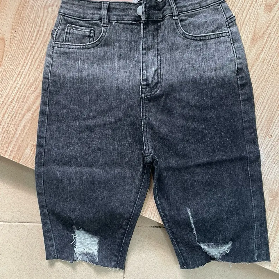 Quần ngố jeans nữ lưng cao, tôn dáng chất jeans co giãn LS size: S M L