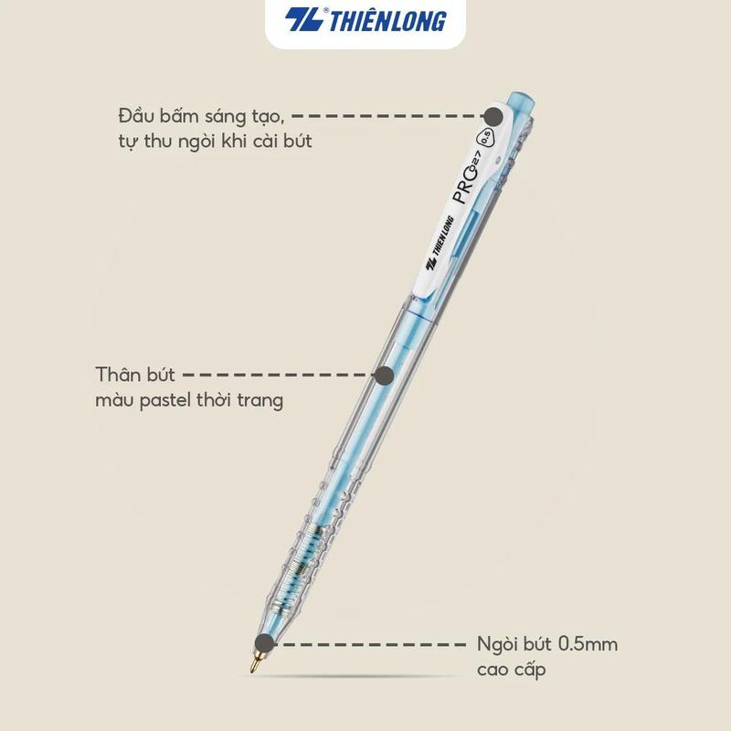 [Chính hãng] Hộp 20 Bút bi Thiên Long TL-105 màu pastel PRO 027 - VPP CÁI BÈ TG CN1 3