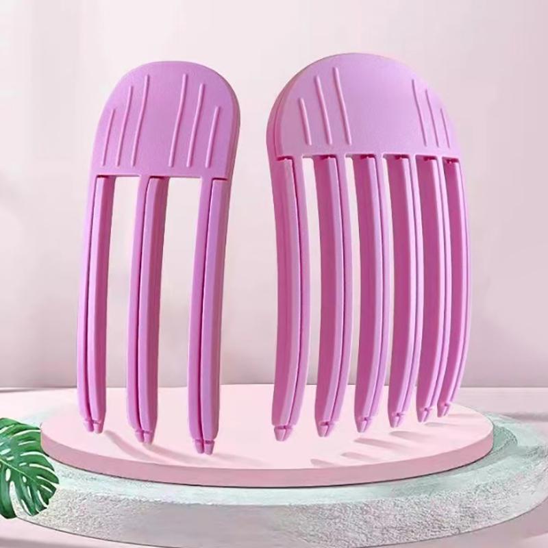 Product Introduction of New Hair Care Roots Natural Fluffy Hair Clip No Heat Plastic Hair Curler Twist Styling Diy Tools 3/ 6 Teeth Comb Fluffiness Tool 20