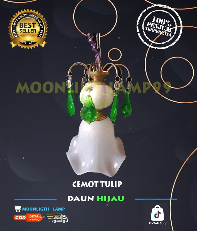 LAMPU GANTUNG HIAS TULIP / LAMPU HIAS / LAMPU HIAS KLASIK / DEKORASI LAMPU / DEKORASI RUMAH / DEKORASI GANTUNG 2