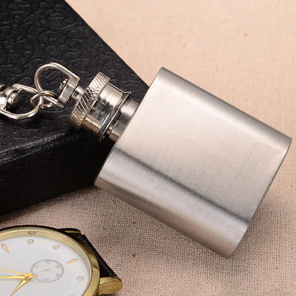 Elecoms Wine Flask Portable Square Smooth Surface Wine Flask Portable Home Supply