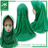 Gambar [JK] Jilbab Bergo Serut Polos Hijau - Kerudung Bergo Hijau Seragam Sekolah Mi dari Toko Juara Kelas Kota Tangerang 4 Tokopedia