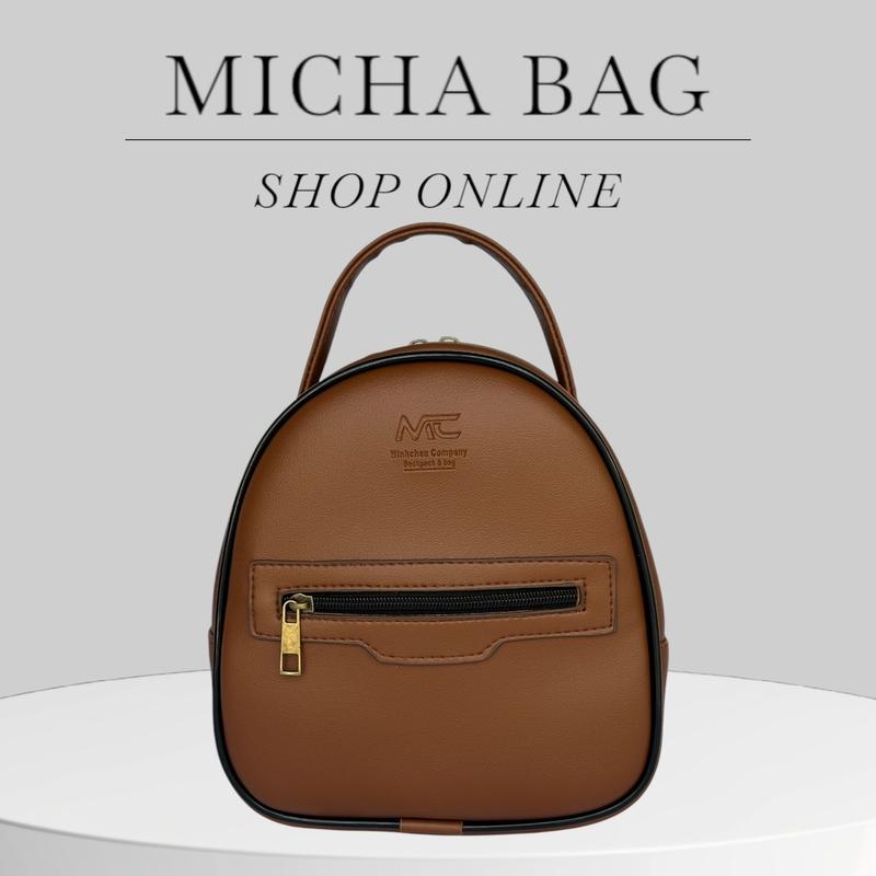 Product Introduction of TA VINHBANHBO Balo mini da PU cao cấp TT107 Trơn Backpack Đeo Vai 7