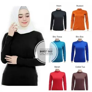 Manset kaos manset baju daleman wanita Polos