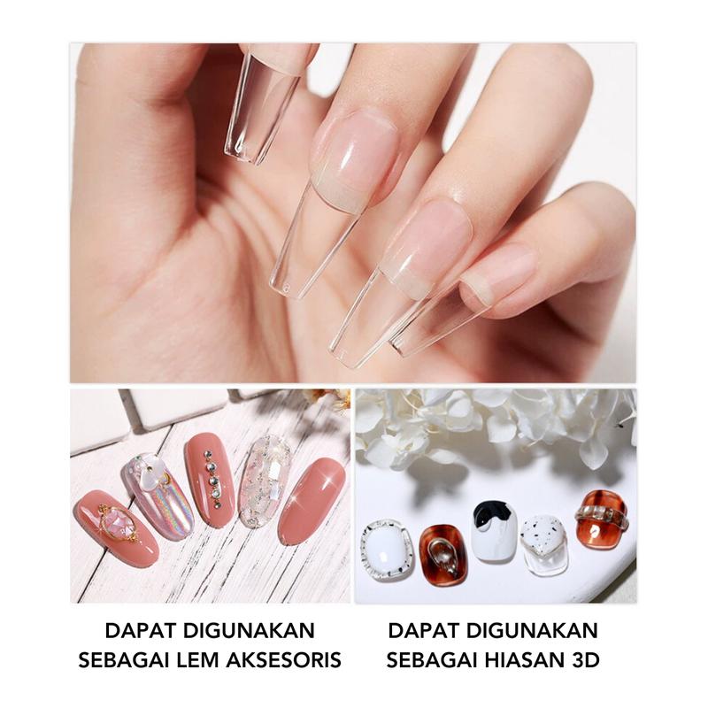 Soft Gel Tip 420pcs Nail Extension/Soft Fake Nails Full Buff 15 Size/Rising lady solid adhesive Kuku Palsu UV 4